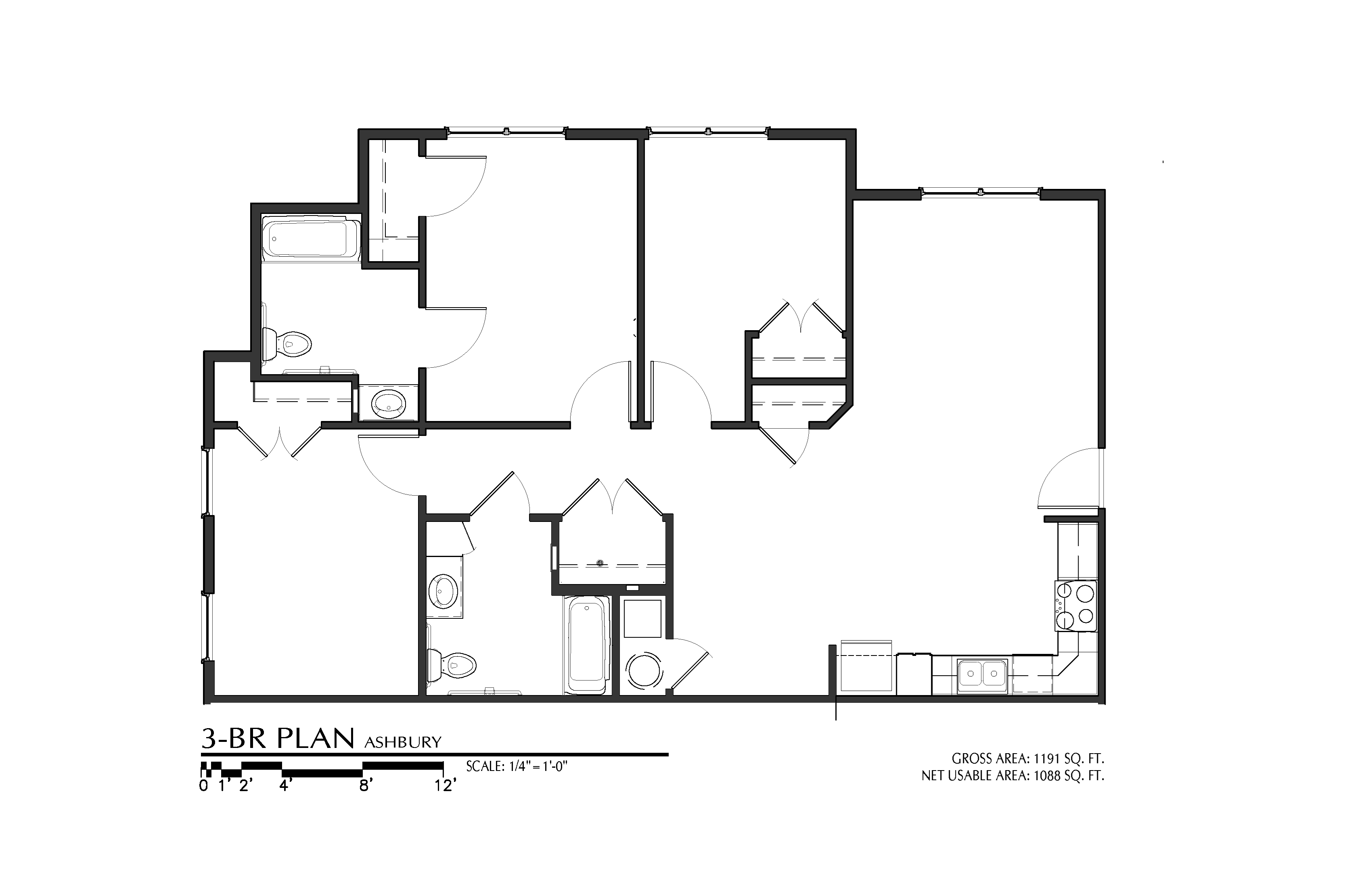 three bedroom